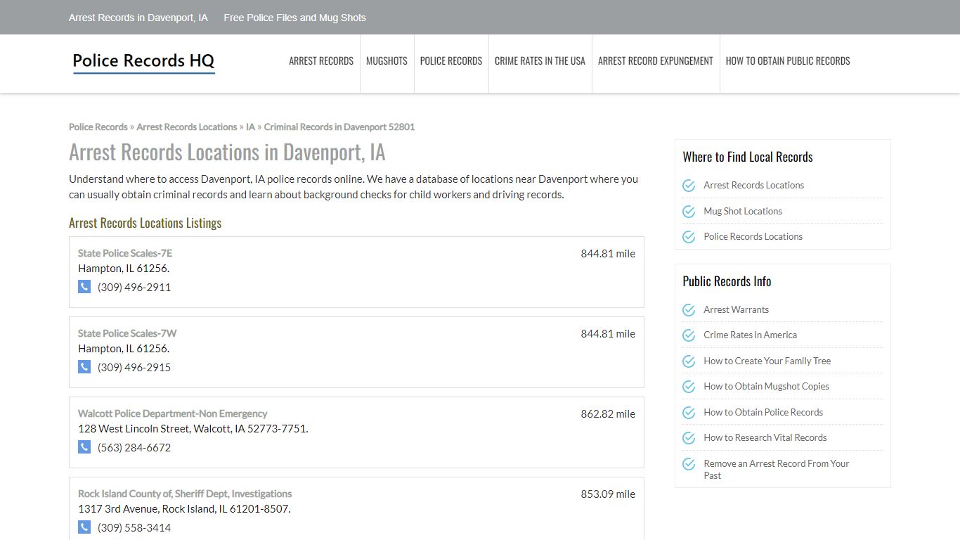 Arrest Records in Davenport, IA - Free Police Files and Mug Shots